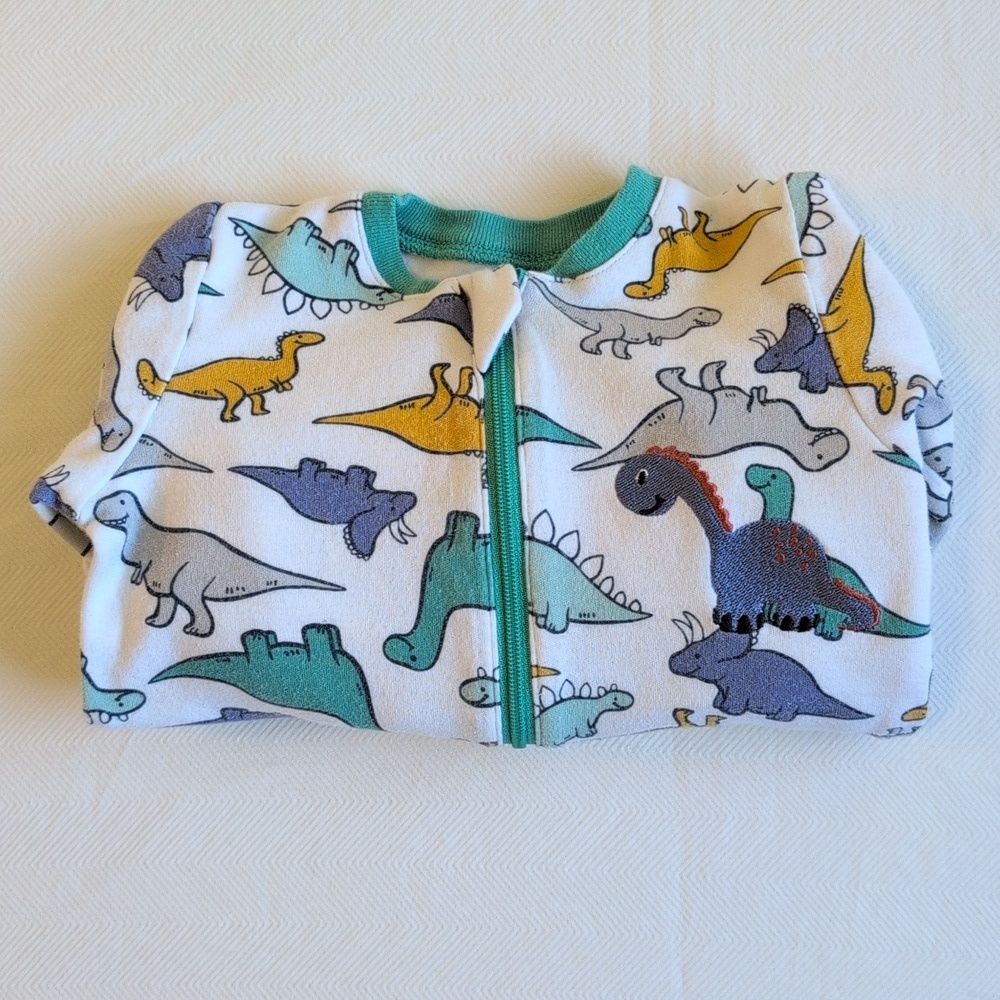tuffy dinosaur 2-way zipper cotton footie sleeper pajamas 6 months baby boy